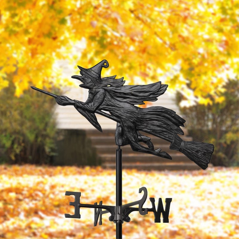 Whitehall Products Flying Witch Garden Weathervane, Black - Image 4